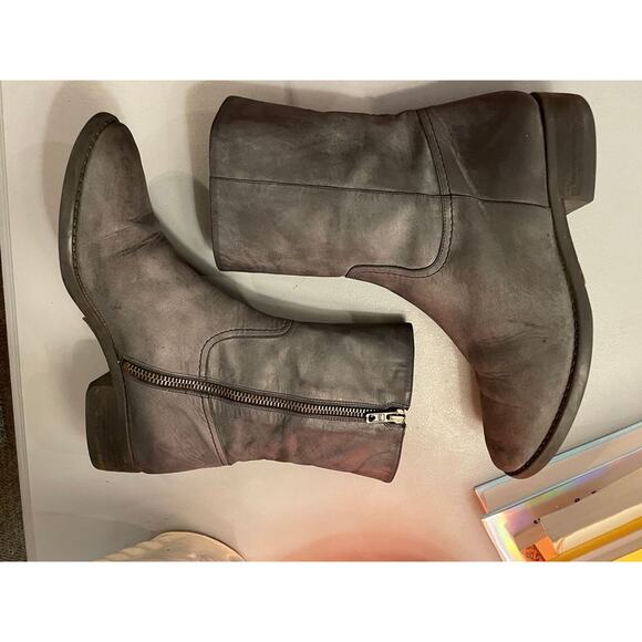 J Crew Suede Side Zip Low Boots - Size 7 - Picture 2 of 7